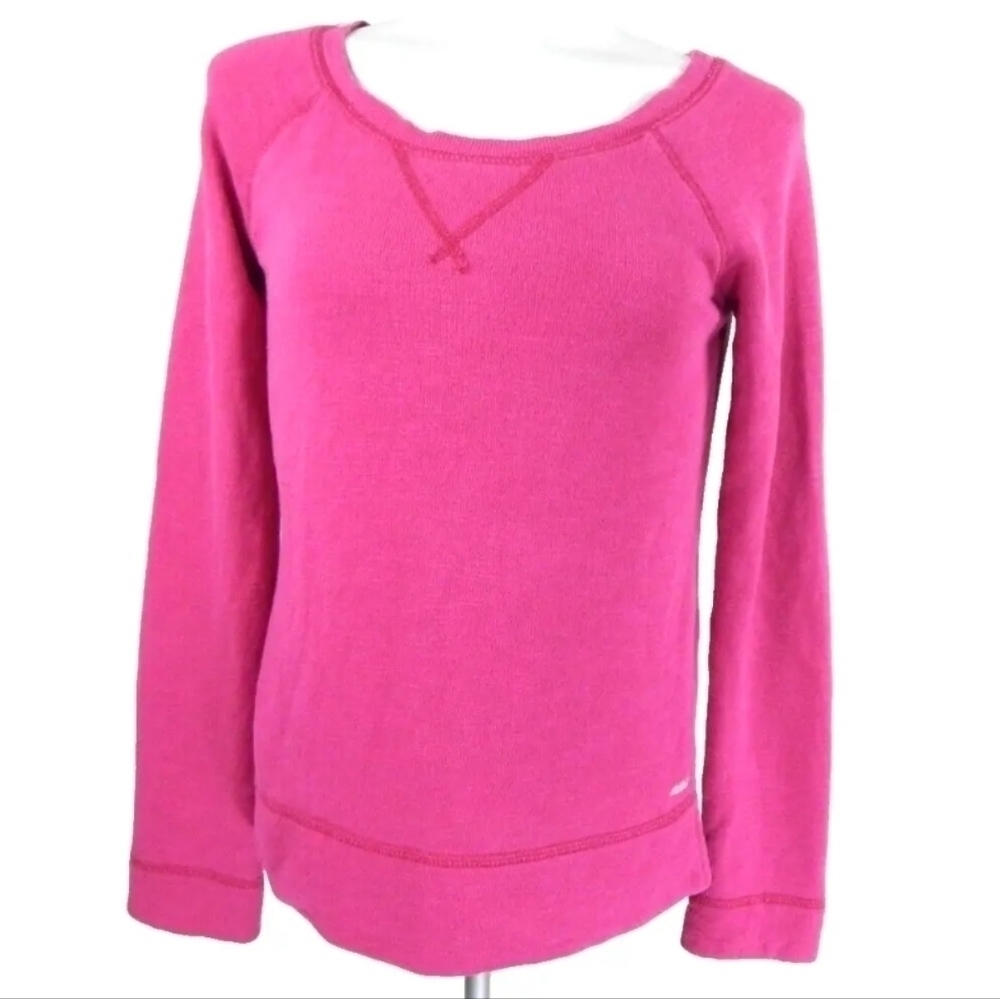 Aerie Pink Raglan Sleeve‎ Pullover Sweatshirt